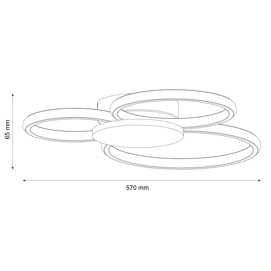 Φωτιστικό οροφής LED SABINA LED/38W/230V από ξύλο καουτσούκ
