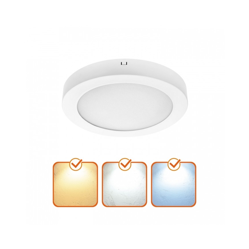 Φωτιστικό οροφής LED SIGARO LED/18W/230V 3000/4000/6500K διάμ. 22 cm λευκό