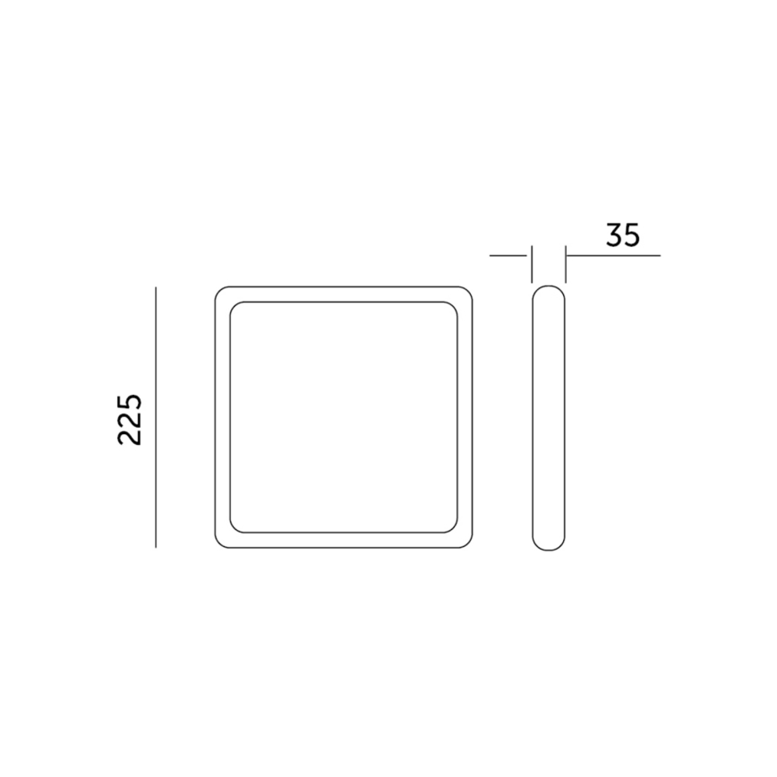 Φωτιστικό οροφής LED SIGARO SQUARE LED/18W/230V 4000K IP40