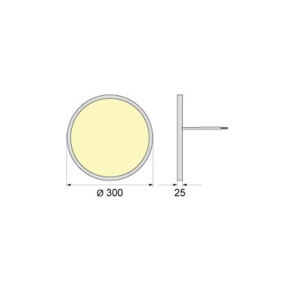 Φωτιστικό οροφής LED SIMEN LED/24W/230V 4000K IP40 Ø 30 cm λευκό UGR19