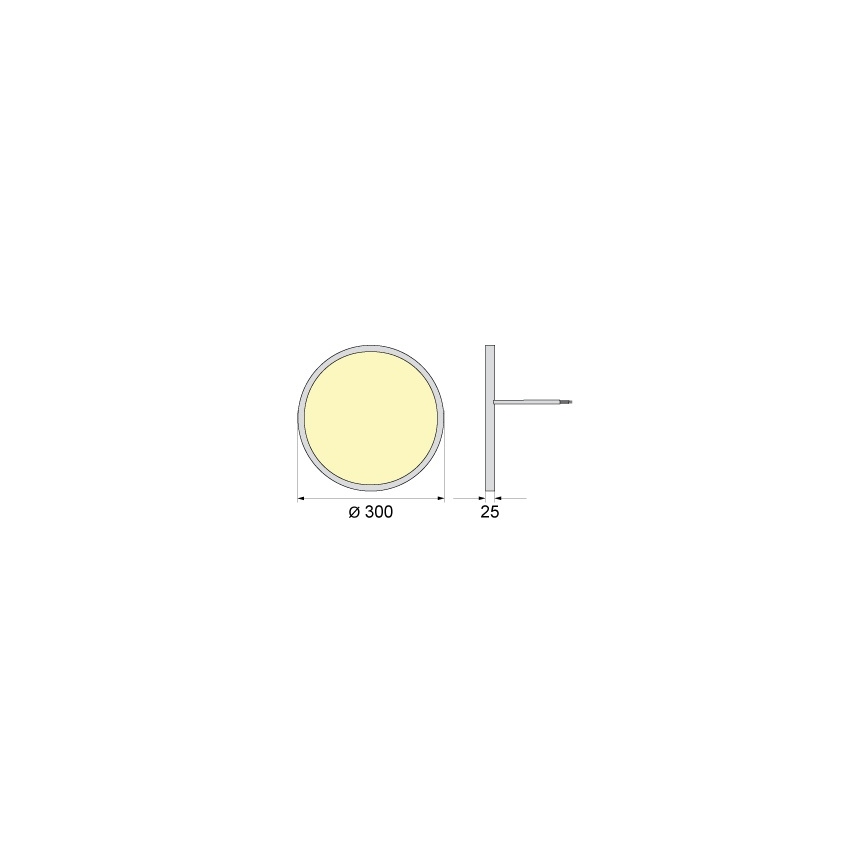 Φωτιστικό οροφής LED SIMEN LED/24W/230V 4000K IP40 Ø 30 cm λευκό UGR19