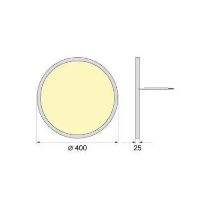 Φωτιστικό οροφής LED SIMEN LED/32W/230V 4000K IP40 διάμ. 40 cm λευκό UGR19