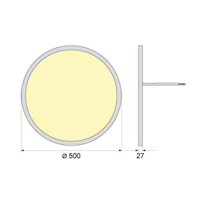 Φωτιστικό οροφής LED SIMEN LED/40W/230V 4000K (ουδέτερο λευκό) IP40 διάμ. 50 cm λευκό UGR19