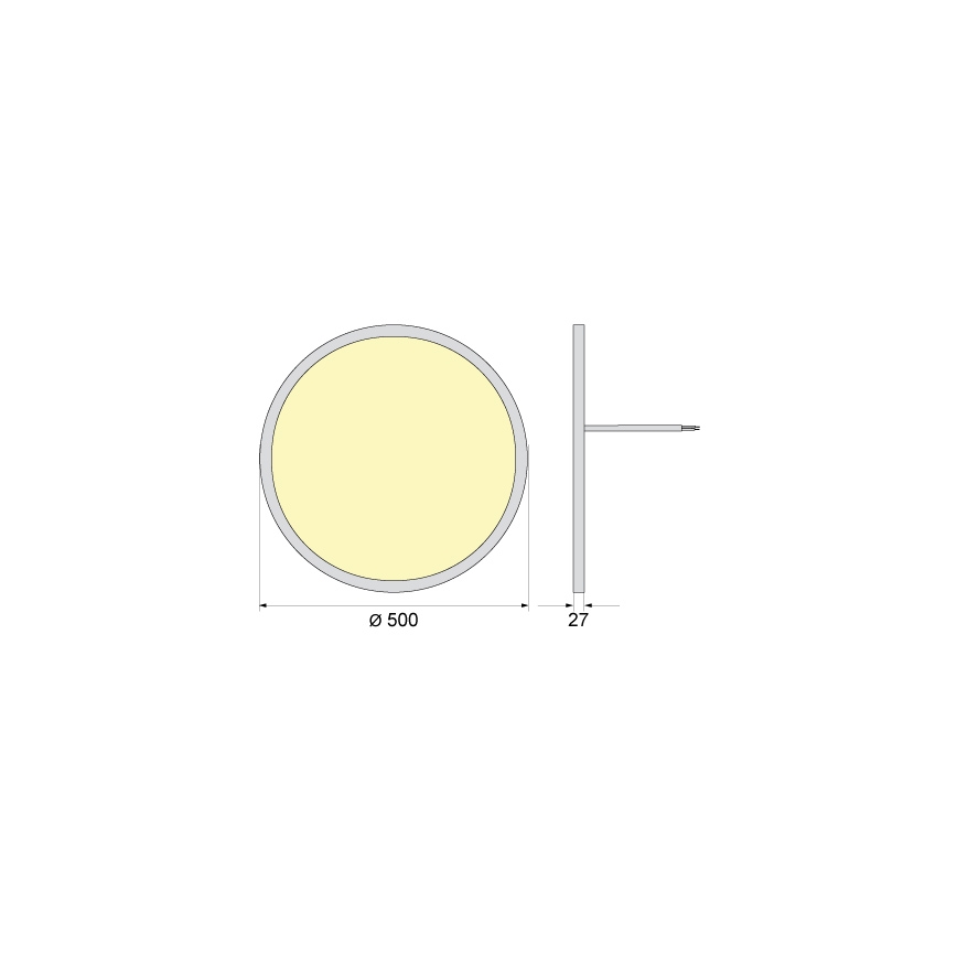 Φωτιστικό οροφής LED SIMEN LED/40W/230V 4000K (ουδέτερο λευκό) IP40 διάμ. 50 cm λευκό UGR19