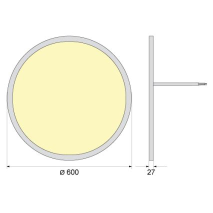 Φωτιστικό οροφής LED SIMEN LED/50W/230V 4000K IP40 Ø 60 cm λευκό UGR19