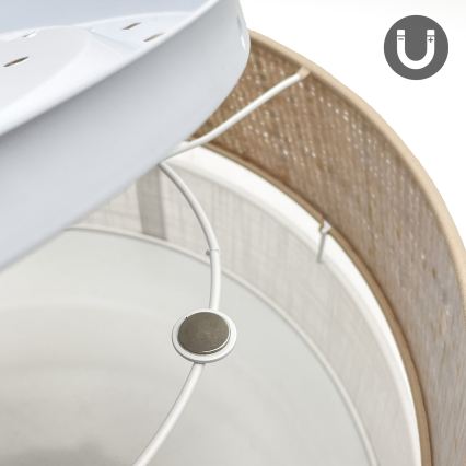 LED φωτιστικό οροφής SIRJA BOHO LED/20W/230V 4000K διάμ. 35 cm μπεζ/λευκό