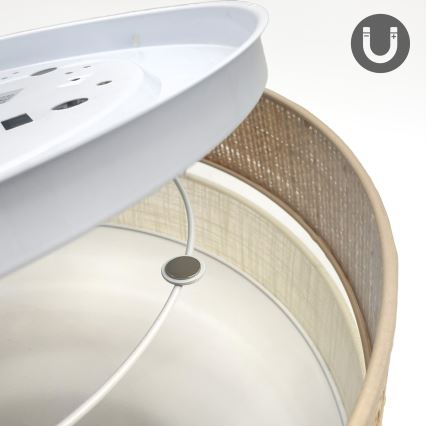 LED φωτιστικό οροφής SIRJA BOHO LED/20W/230V 4000K Ø 35 cm μπεζ/κρεμ