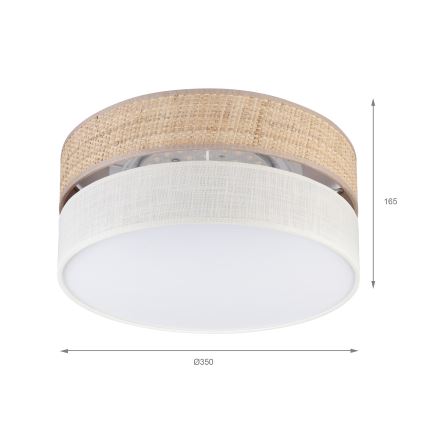 LED φωτιστικό οροφής SIRJA BOHO LED/20W/230V 4000K Ø 35 cm μπεζ/κρεμ