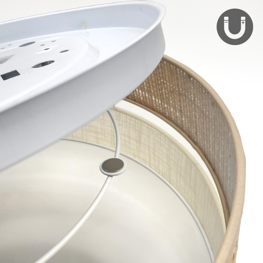 LED φωτιστικό οροφής SIRJA BOHO LED/36W/230V 4000K Ø 45 cm μπεζ/κρεμ