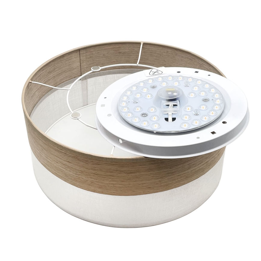 Φωτιστικό οροφής LED SIRJA WOOD LED/20W/230V διάμετρος 35 cm λευκό/δρυς