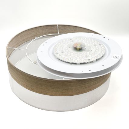 Φωτιστικό οροφής LED SIRJA WOOD LED/36W/230V διάμετρος 45 cm λευκό/δρυς