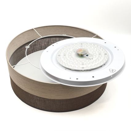 Φωτιστικό οροφής LED SIRJA WOOD LED/36W/230V διάμετρος 45 cm καφέ/δρυς