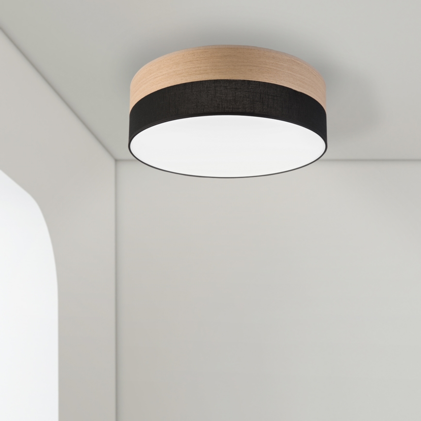 Φωτιστικό οροφής LED SIRJA WOOD LED/36W/230V διάμετρος 45 cm μαύρο/δρυς