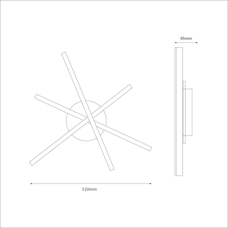 Φωτιστικό οροφής LED STICK LED/12W/230V μαύρο