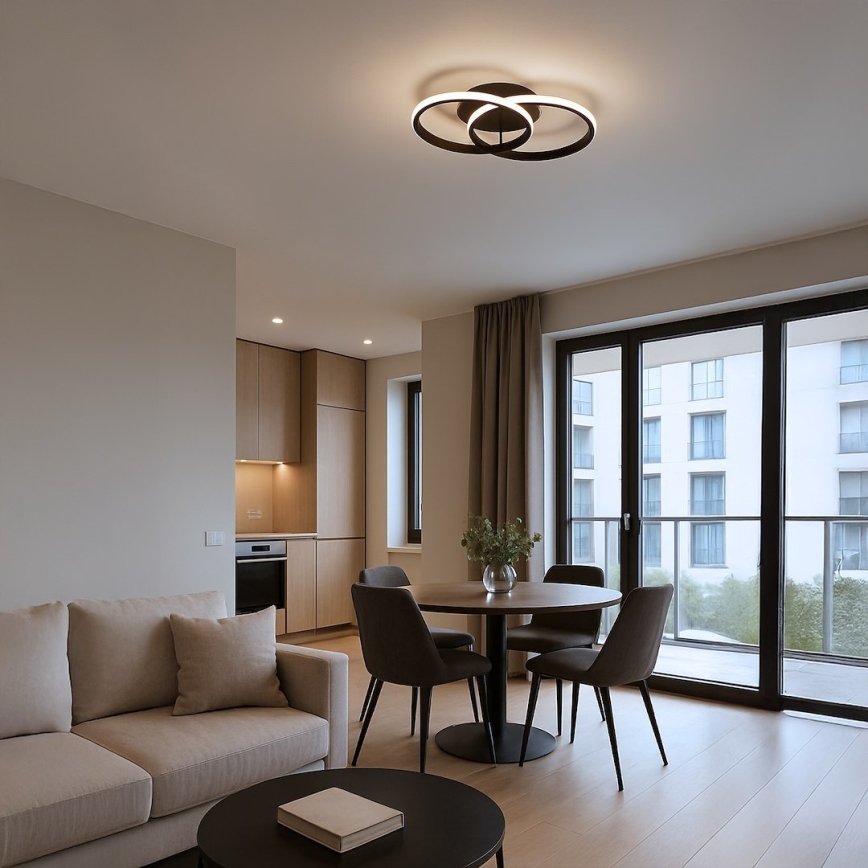 Φωτιστικό οροφής LED TITANO LED/12W/230V μαύρο