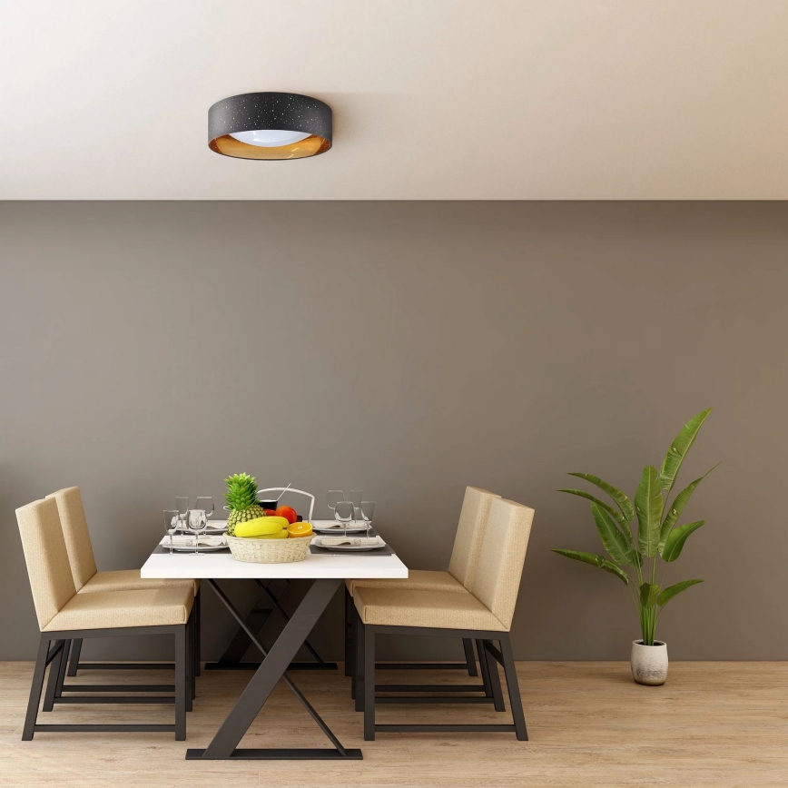 Φωτιστικό οροφής LED TULUZA LED/18W/230V διάμετρος 32 cm μαύρο