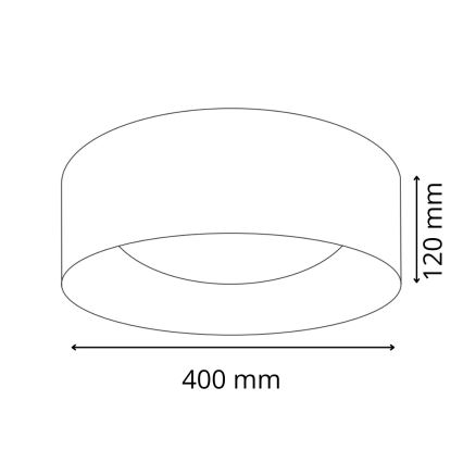 Φωτιστικό οροφής LED TULUZA LED/24W/230V διάμετρος 40 cm μαύρο