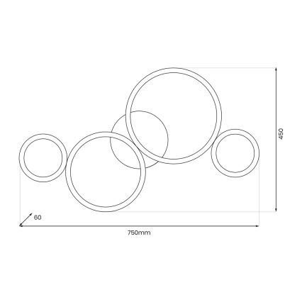 Φωτιστικό οροφής LED UNIVERSE LED/30W/230V μαύρο