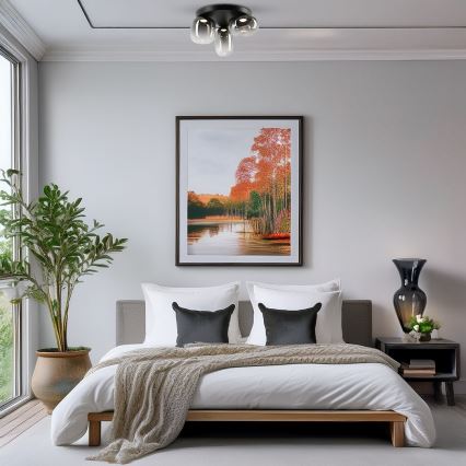 Φωτιστικό οροφής LED VASO LED/12W/230V διάμετρος 42 cm μαύρο/φιμέ