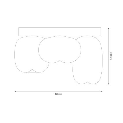 Φωτιστικό οροφής LED VASO LED/12W/230V διάμετρος 42 cm μαύρο/φιμέ