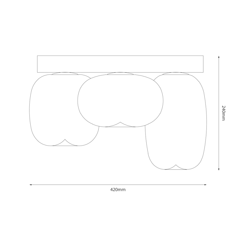 Φωτιστικό οροφής LED VASO LED/12W/230V διάμετρος 42 cm χρυσό/φιμέ
