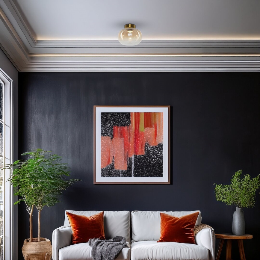 Φωτιστικό οροφής LED VASO LED/4W/230V διάμετρος 18 cm χρυσό/φιμέ