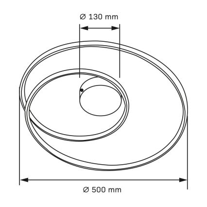 Φωτιστικό οροφής LED ZEFIRA LED/40W/230V 4000K διάμετρος 50 cm ανθρακί