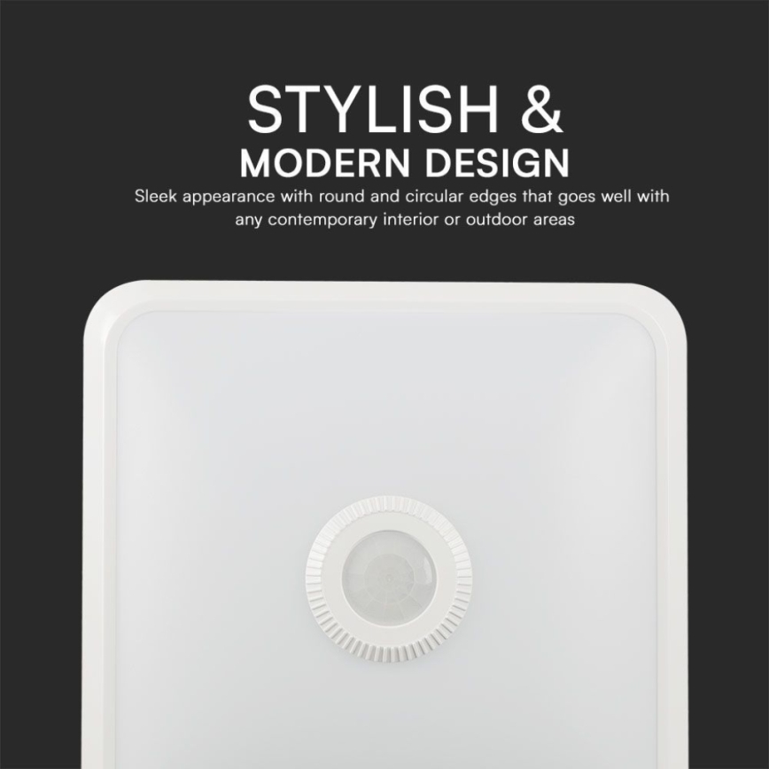 Φωτιστικό οροφής LED με αισθητήρα SAMSUNG CHIP LED/12W/230V 3000/4000/6000K λευκό