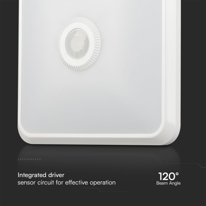 Φωτιστικό οροφής LED με αισθητήρα SAMSUNG CHIP LED/12W/230V 3000/4000/6000K λευκό