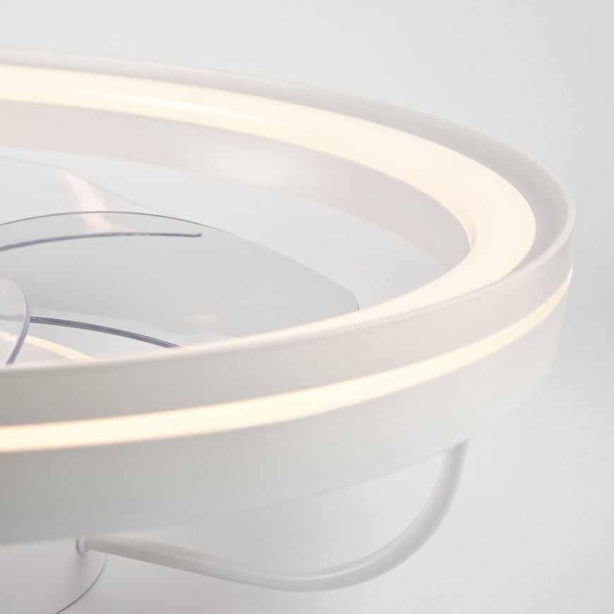 LED Φωτιστικό οροφής dimmable με ανεμιστήρα FARGO LED/37W/230V λευκό + τηλεχειριστήριο