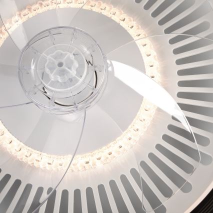 LED Φωτιστικό οροφής dimmable με ανεμιστήρα GEMMA LED/37W/230V λευκό + τηλεχειριστήριο