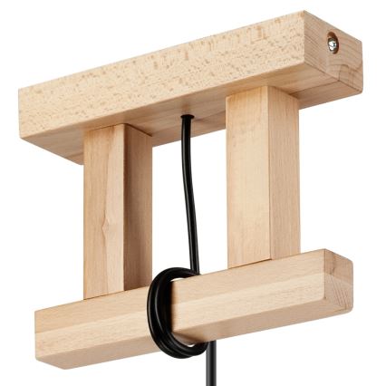 Φωτιστικό οροφής με καλώδιο LEON 1xE27/60W/230V οξιά