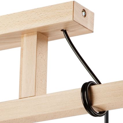 Φωτιστικό οροφής με καλώδιο LEON 3xE27/60W/230V οξιά