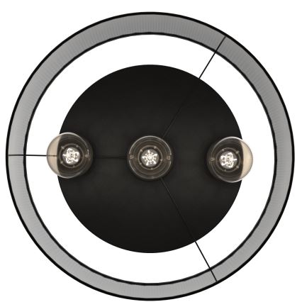 Φωτιστικό οροφής LOFT SHADE 3xE27/60W/230V μαύρο