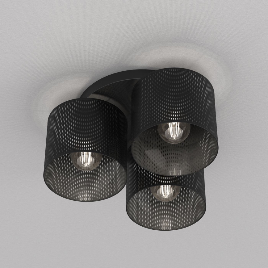 Φωτιστικό οροφής LOFT SHADE 3xE27/60W/230V μαύρο