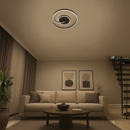 Φωτιστικό οροφής LORENZO LED/22W/230V Ø 50 cm μαύρο