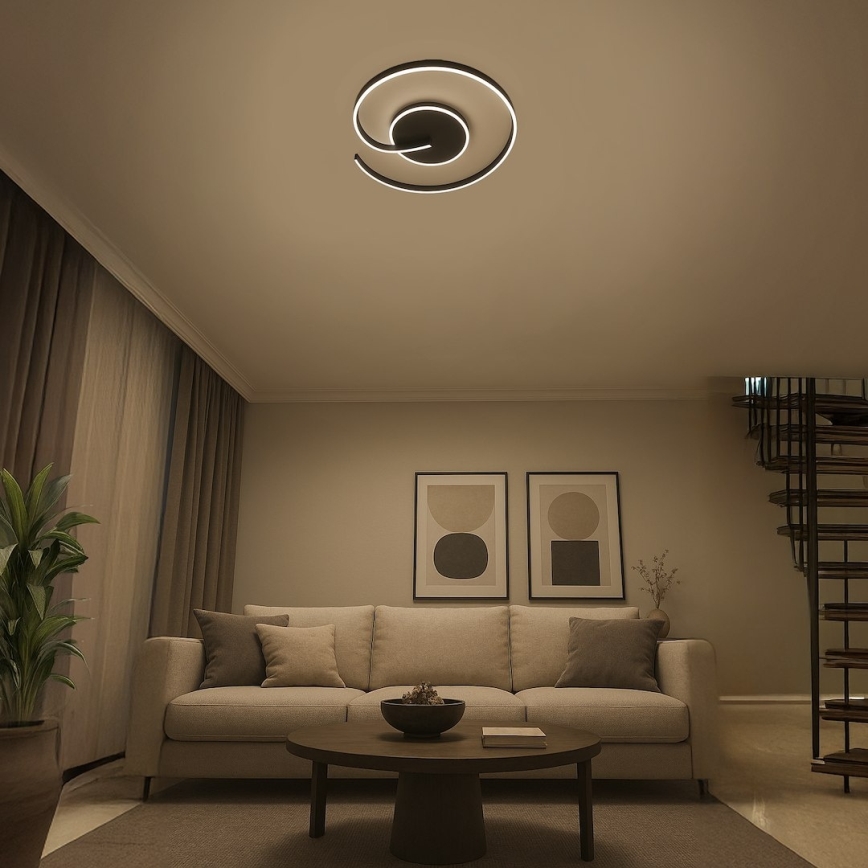 Φωτιστικό οροφής LORENZO LED/22W/230V Ø 50 cm μαύρο