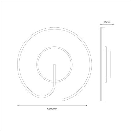 Φωτιστικό οροφής LORENZO LED/22W/230V Ø 50 cm χρυσό