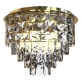 Φωτιστικό οροφής LUXURIA 9xE14/40W/230V διάμετρος 48 cm χρυσό