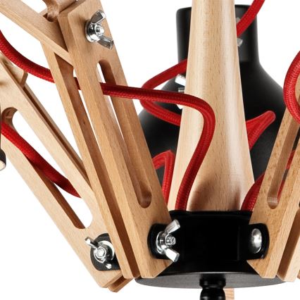 Επιτοίχιο φωτιστικό MARCELLO 5xE27/60W/230V οξιά