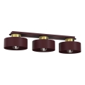 Φωτιστικό οροφής MARTI 3xE27/15W/230V 68x20,5 cm μπορντό/χρυσό