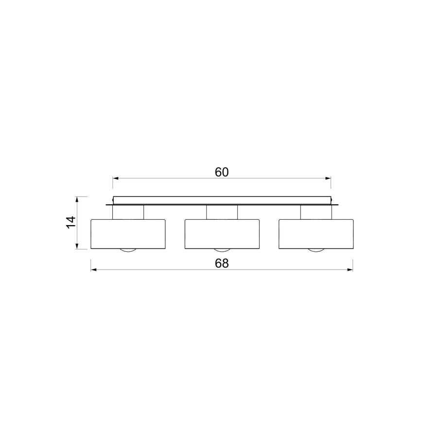 Φωτιστικό οροφής MARTI 3xE27/15W/230V 68x20,5 cm μπορντό/χρυσό