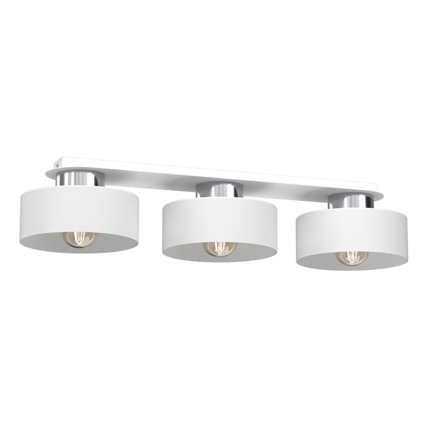 Φωτιστικό οροφής MARTI 3xE27/15W/230V λευκό/γυαλιστερό χρώμιο