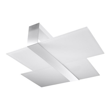 Φωτιστικό οροφής MASSIMO 2xE27/60W/230V λευκό/γυαλιστερό χρώμιο