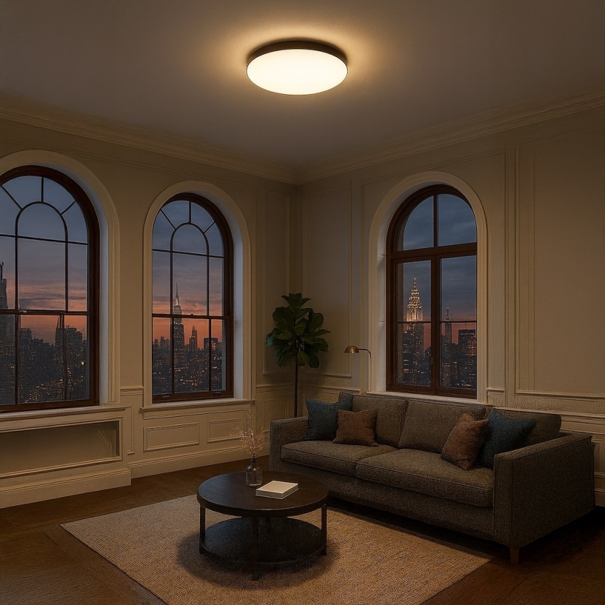 Φωτιστικό οροφής MAYA LED/36W/230V, διάμ. 50 cm, μαύρο