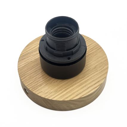 Φωτιστικό οροφής MILOU WOOD 1xE27/15W/230V δρυς/καπνιστό μπεζ Ø 20 cm