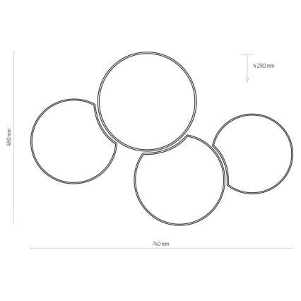 Φωτιστικό οροφής MONA 4xE27/15W/230V λευκό