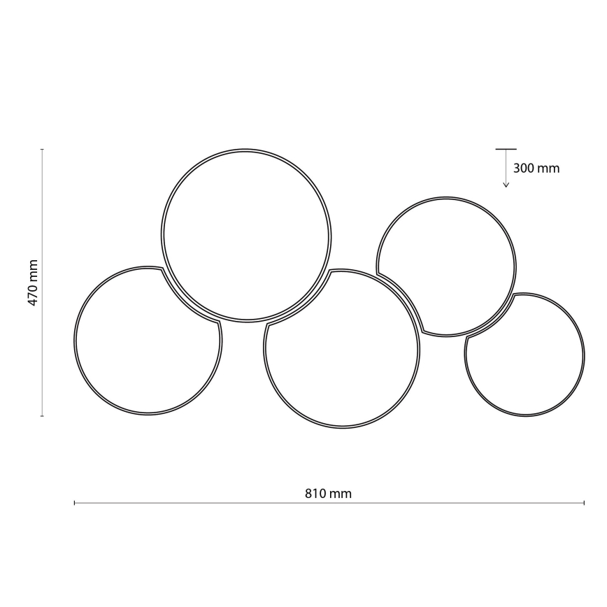 Φωτιστικό οροφής MONA 5xE27/15W/230V λευκό