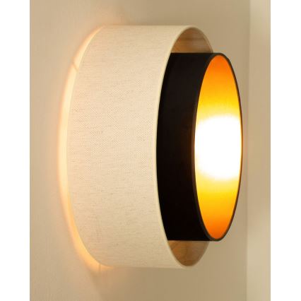 Φωτιστικό οροφής NATIA 1xE27/60W/230V Ø 45 εκ. λευκό/μαύρο