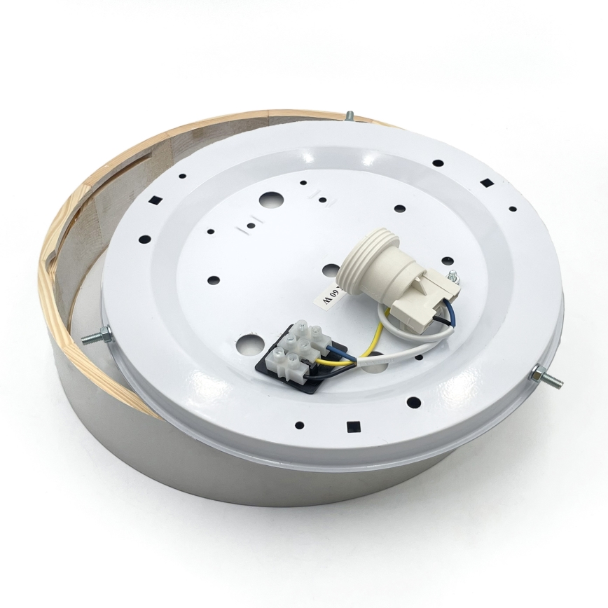 Φωτιστικό οροφής NATURAL 1xE27/15W/230V, διάμ. 27,5 εκ., πεύκο/λευκό